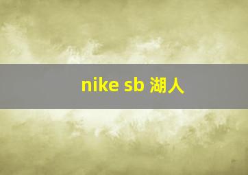 nike sb 湖人